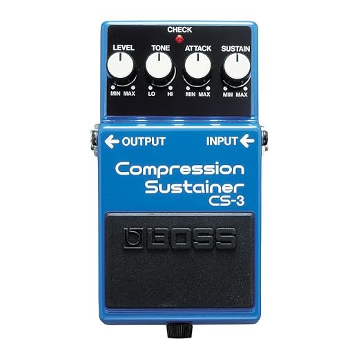 BOSS CS-3 Pedal Compressor/Sustain, Compressor/sustainer compact pedal with high quality circuit