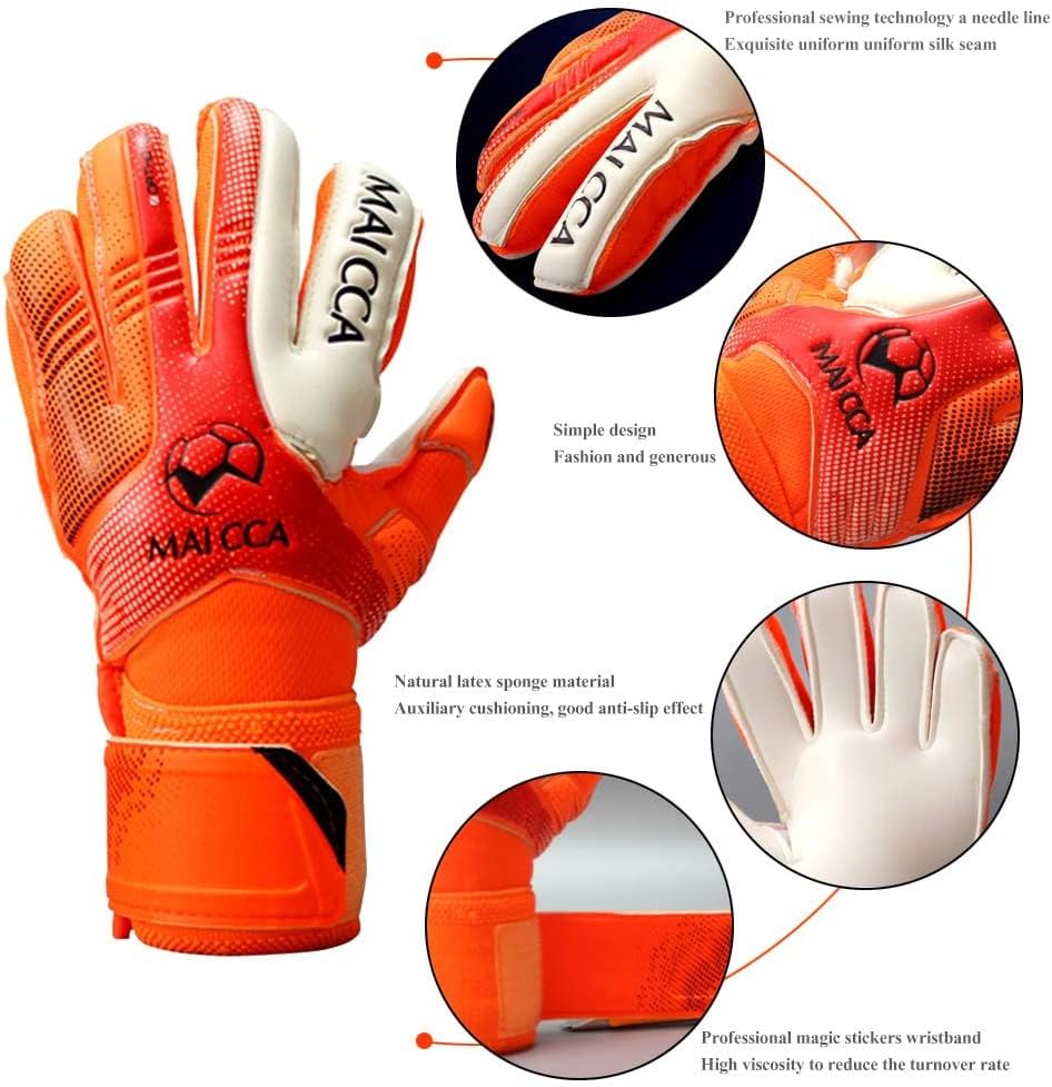 Haploon Soccer Goalie Gloves Adult & Youth Goalie Gloves Size 5 Soccer Goalkeeper Gloves with Finger Protector Goalkeeper Gloves Breathable Soccer Gloves - Image 3