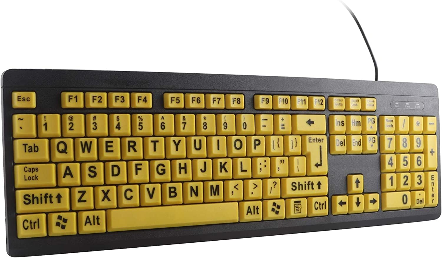 Amazon.co.jp USB Wired Keyboard, Capital Letter for Seniors and Blinds