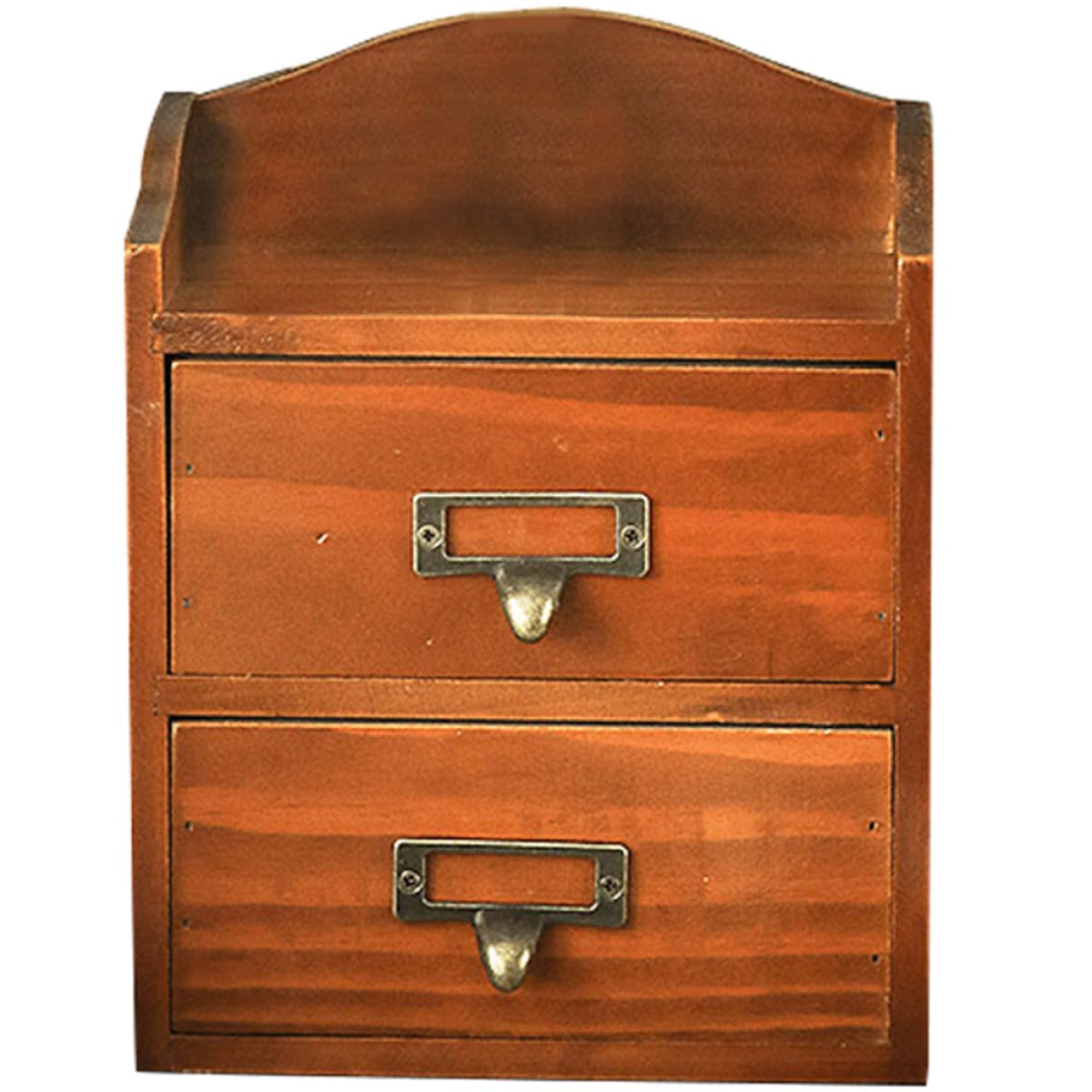 Boîte à tiroirs en bois rustique pour bureau et rangement maison