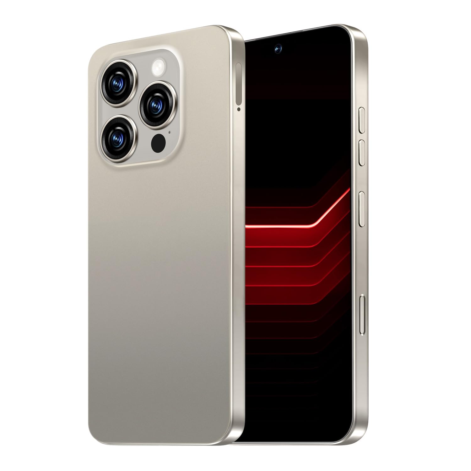 I16 ProMax Smartphone Unlocked Cell Phone, 6.99“ HD Screen 5G Phone, 8+256GB Phone Unlocked, 7000mAh, 68+108MP Zoom Camera, Fingerprint Button Unlock-and take Photos,Dual SIM (Grey)