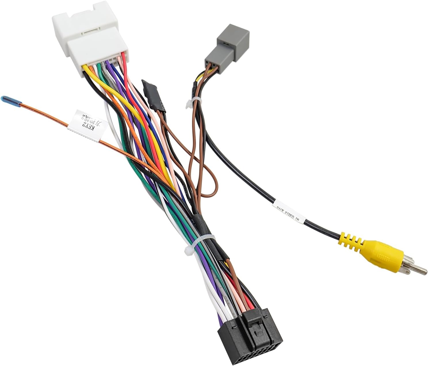 Android Car Stereo Adapter Relacement for Mitsubishi Outlander Radio Wiring Harness,20Pin Car Audio Wire Cable with Reversing RCA Connector,No Factory Camera&Canbus