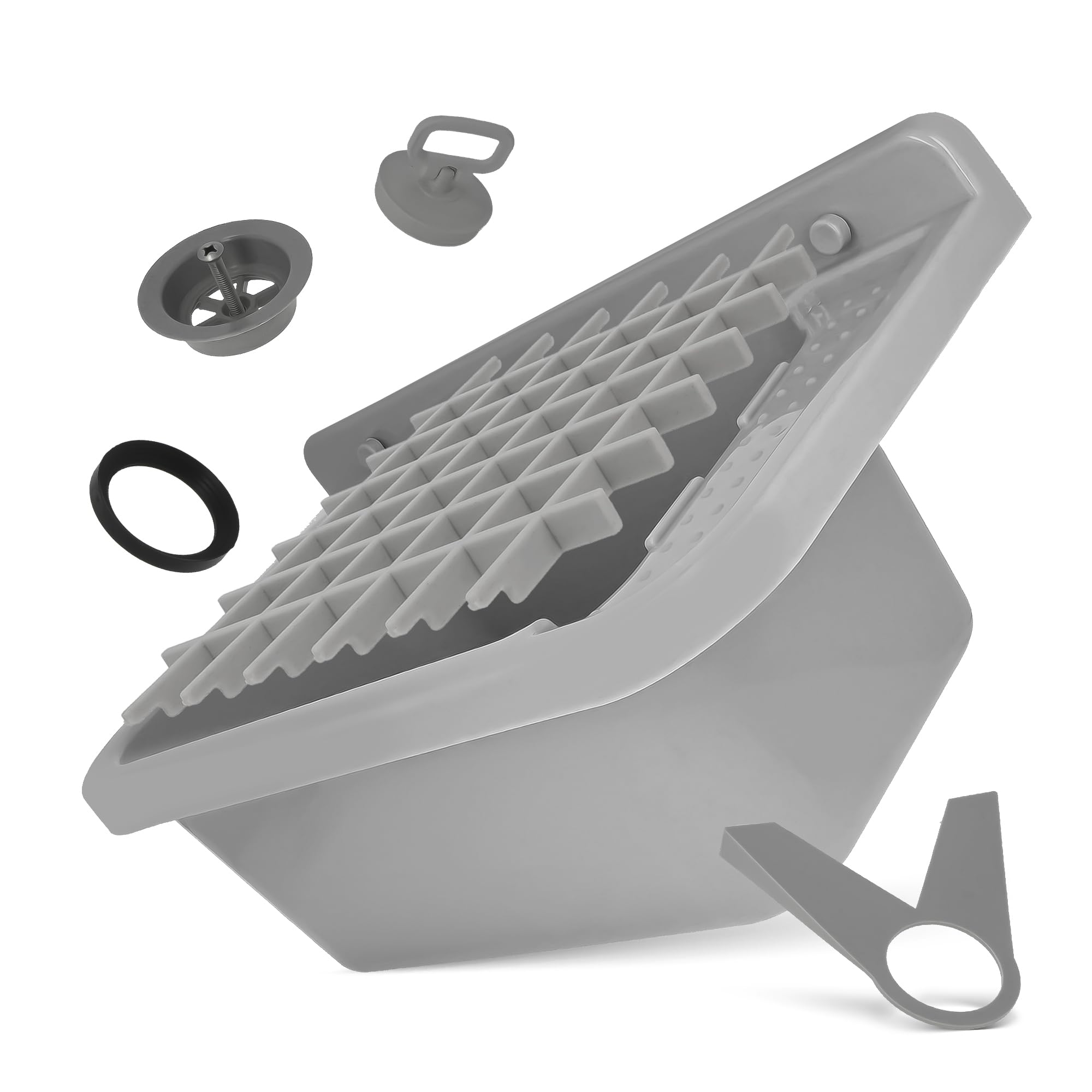 Lavandino Da Camera Lavabo Commerciale Industriale Profondo Esterno Giardino Garage Lavanderia Bagno Fabbrica 55 X 34 X 21 Cm Bianco Polipropyleno Vasca Singola