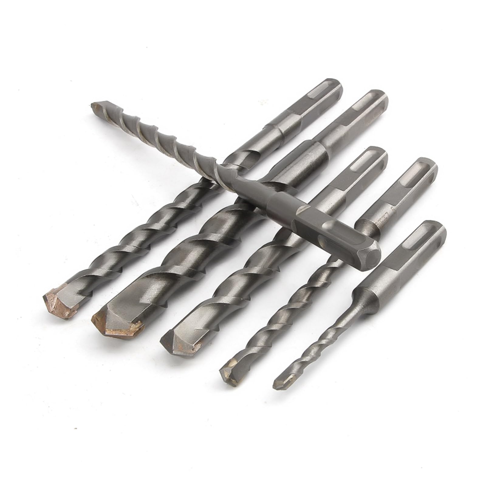 Punte Trapano 110 150 200 280 350mm Lunghezza 1Pc Maniglia Quadrata Martello Elettrico Punta Da Trapano Muro Di Cemento Impatto Concreto 5. 6. 8.5mm(32x280mm)
