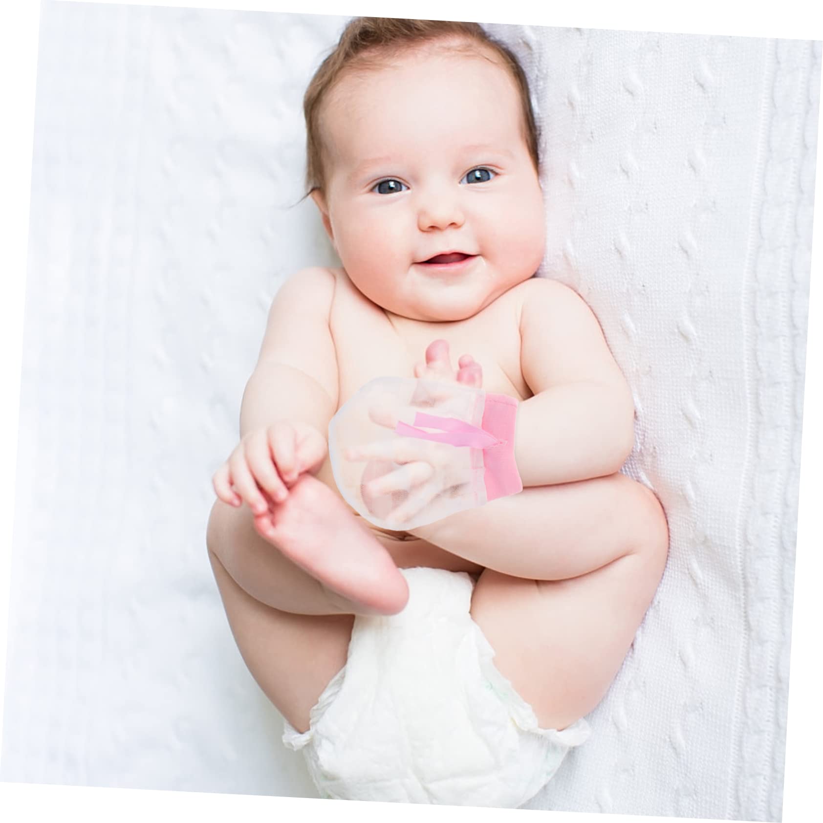 BESPORTBLE 2-pack Anti-scratch Baby Mittens Breathable Newborn Gloves for 0-6 Months Winter Toddler Gloves No Scratch Mittens for Newborns Silk Baby Supplies