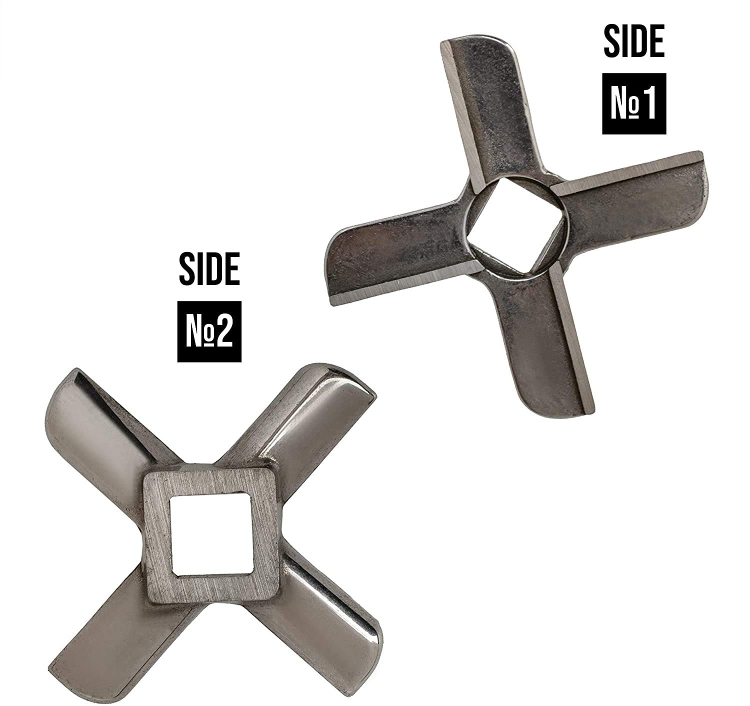 Cuchillas para amoladora de carne, 3 unidades, tamaño #8, accesorios de repuesto para amoladoras, cuchillas universales de acero inoxidable para amoladoras eléctricas