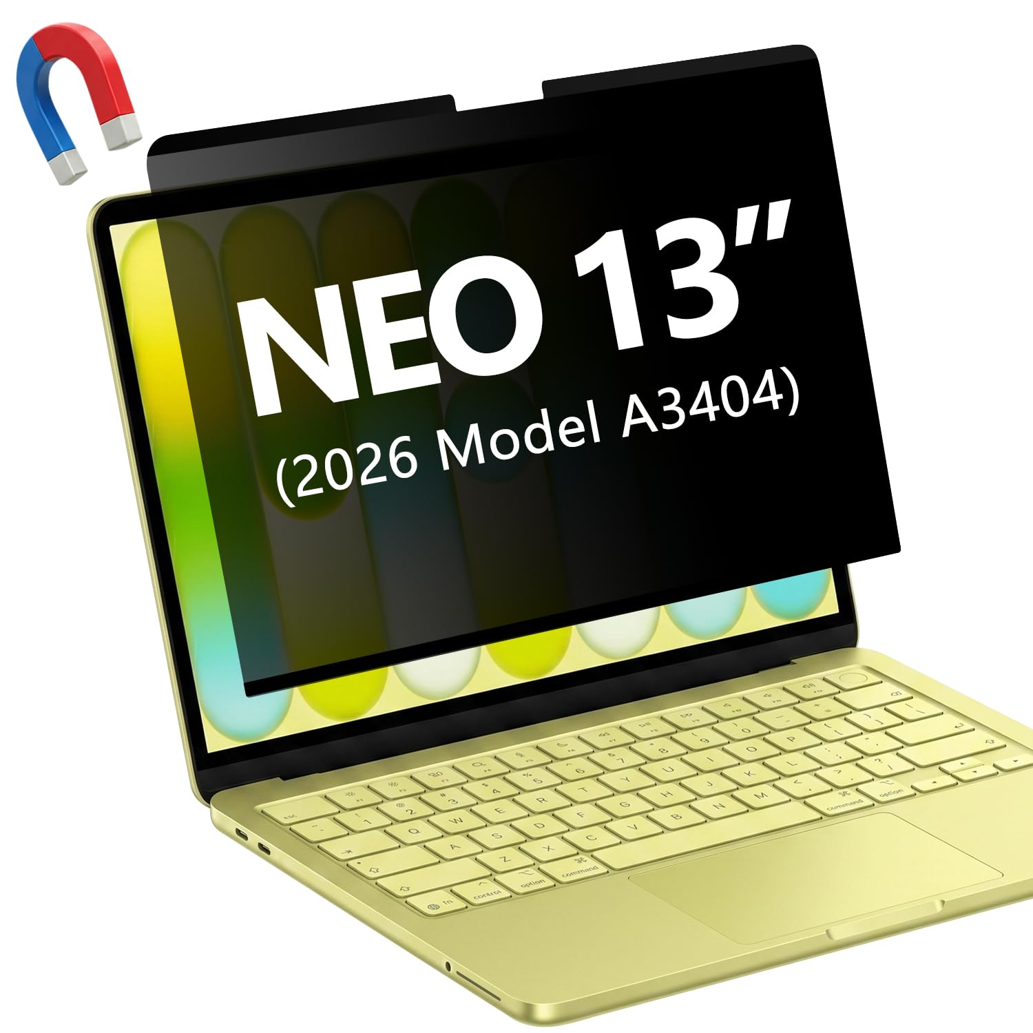 Protector De Pantalla Magnético Extraíble Para MacBook Neo | Desmontable, Fácil De Instalar, Protege La Privacidad, Ideal Para Oficinas Y Cafeterías, Resistente A Los Arañazos