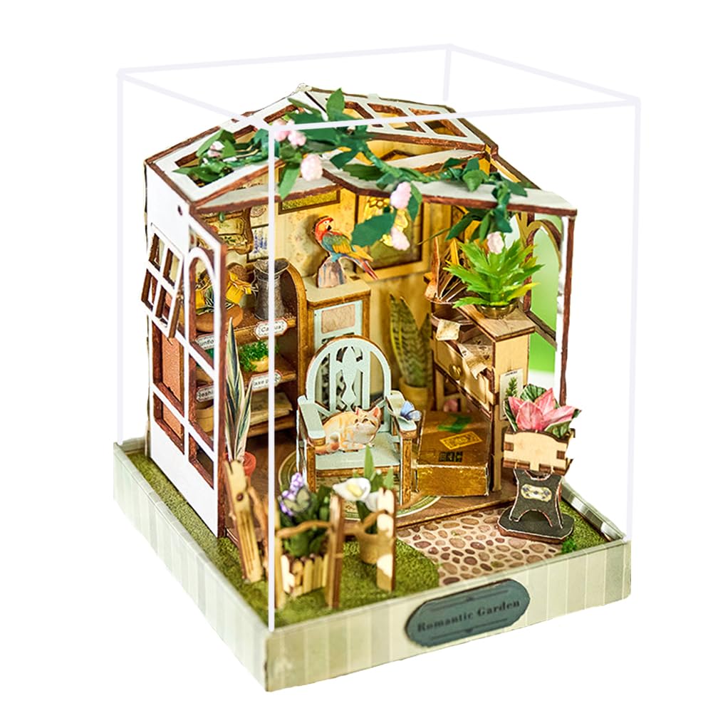 Amazon.co.jp: DIYミニチュア木製ドールハウス家具キット、LEDライト