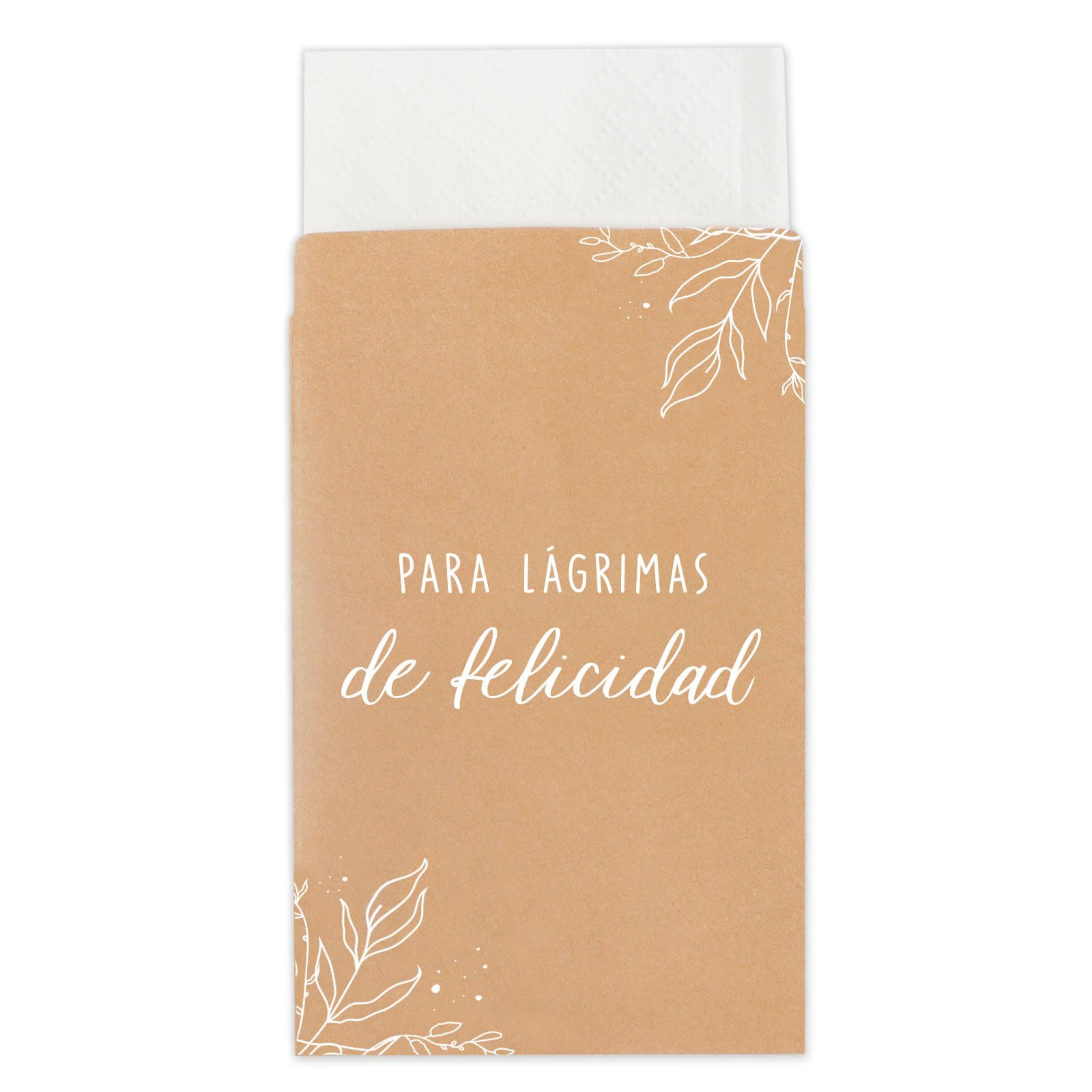 100pcs Sobre para Lágrimas de Felicidad Boda Detalles de Boda para Invitados Sobres Boda para Pañuelos Detalles para Ceremonias Galas Celebración (color de papel kraft)