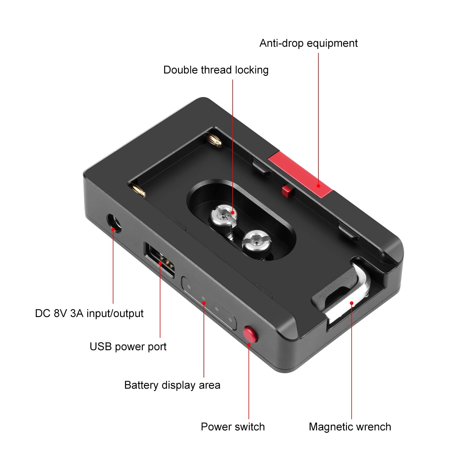 NPF970 para / / / Adaptador de batería/convertidor de soporte para placa adaptadora