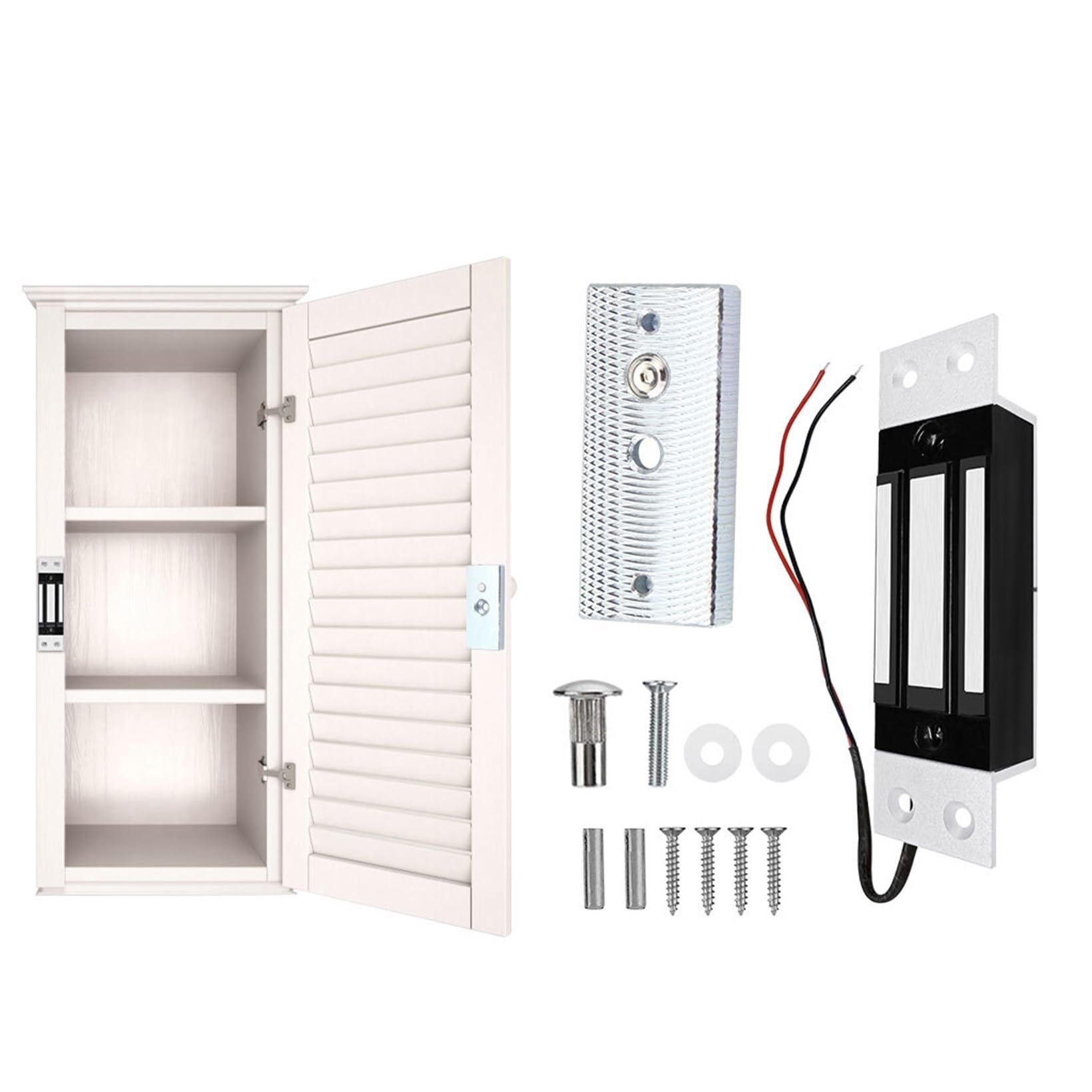 Zamek elektromagnetyczny drzwi, Mini Zamek Magnetyczny 60 Kg Niewidoczna Instalacja Zamki Elektroniczne 12 V Szafka Wodoodporna