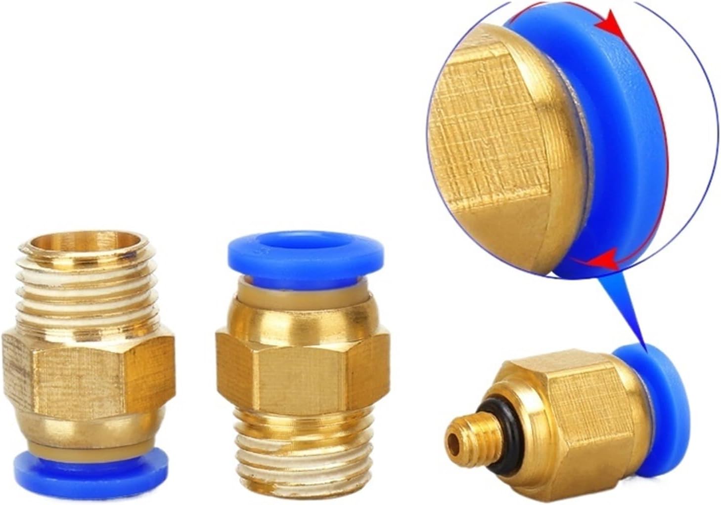 PC Air Pneumatic Fitting Quick Connector m5 4mm 6mm 8mm 10mm 12mm Male Thread 1/4 1/2 1/8 3/8 Compressed Hose Tube Pipe(6-02)