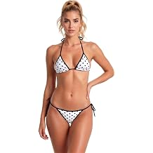 Women Brazilian String Bikini Sets Sexy Polka Dots Swimsuit Two Piece Micro Thong Swimwear Tie Side Lingerie