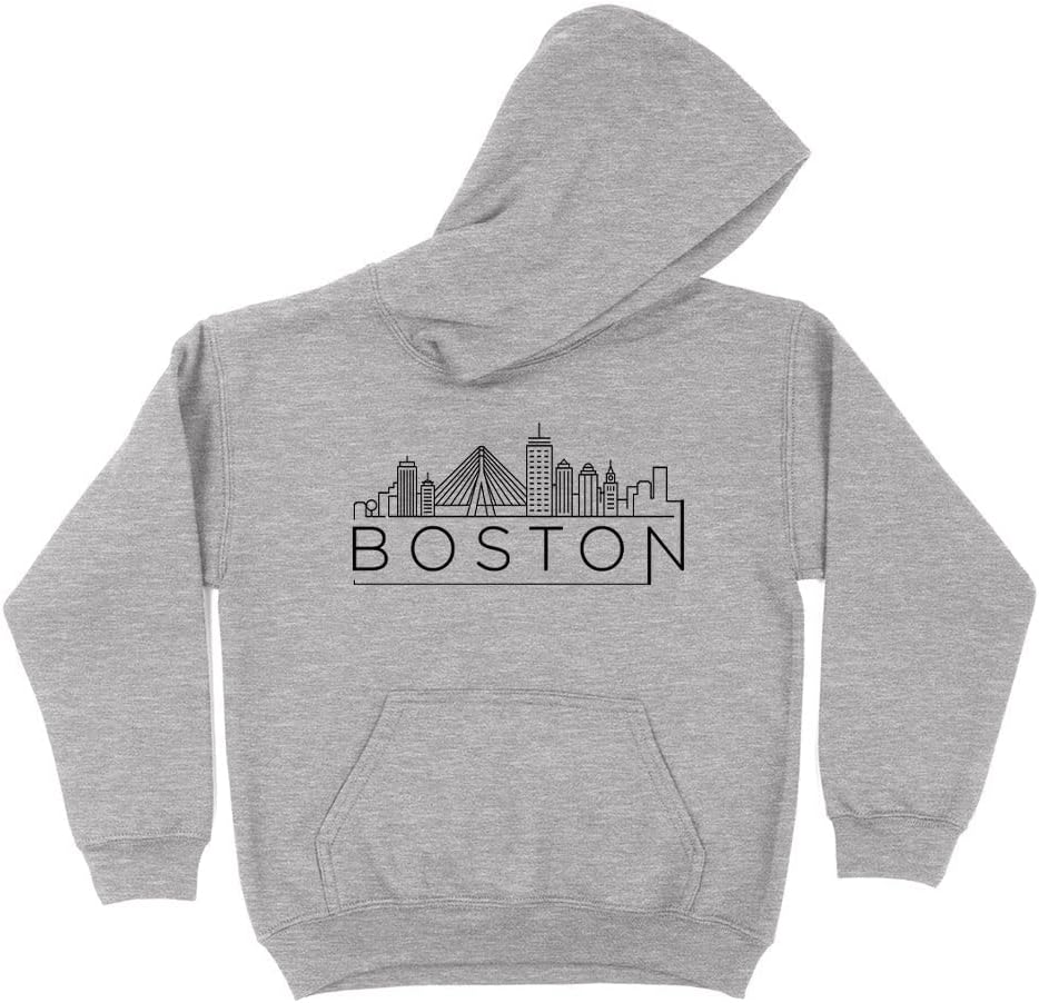 Skyline Boston Massachusetts Kids Hoodie Sweatshirt Youth