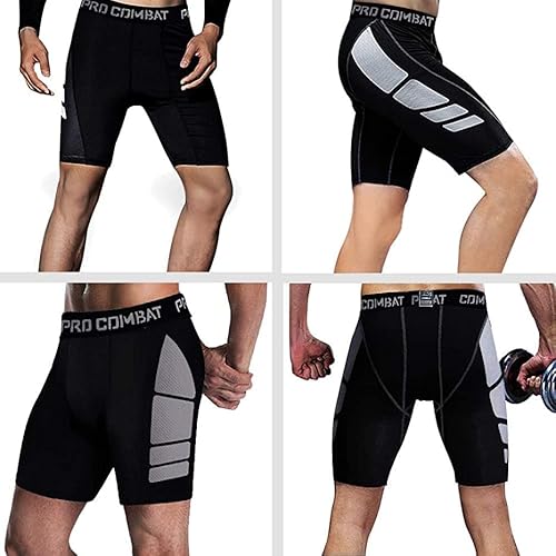 Pamyvia Men's Compression Shorts 3 Pack Compression Underwear Run