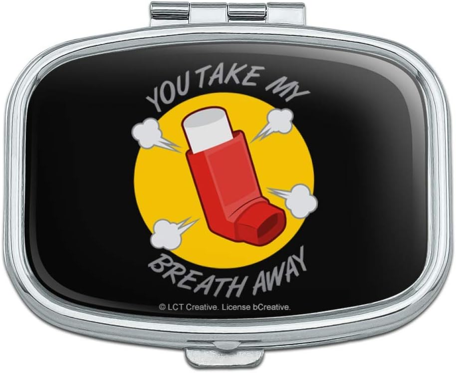 You Take My Breath Away Asthma Inhaler Funny Rectangle Pill Case Trinket