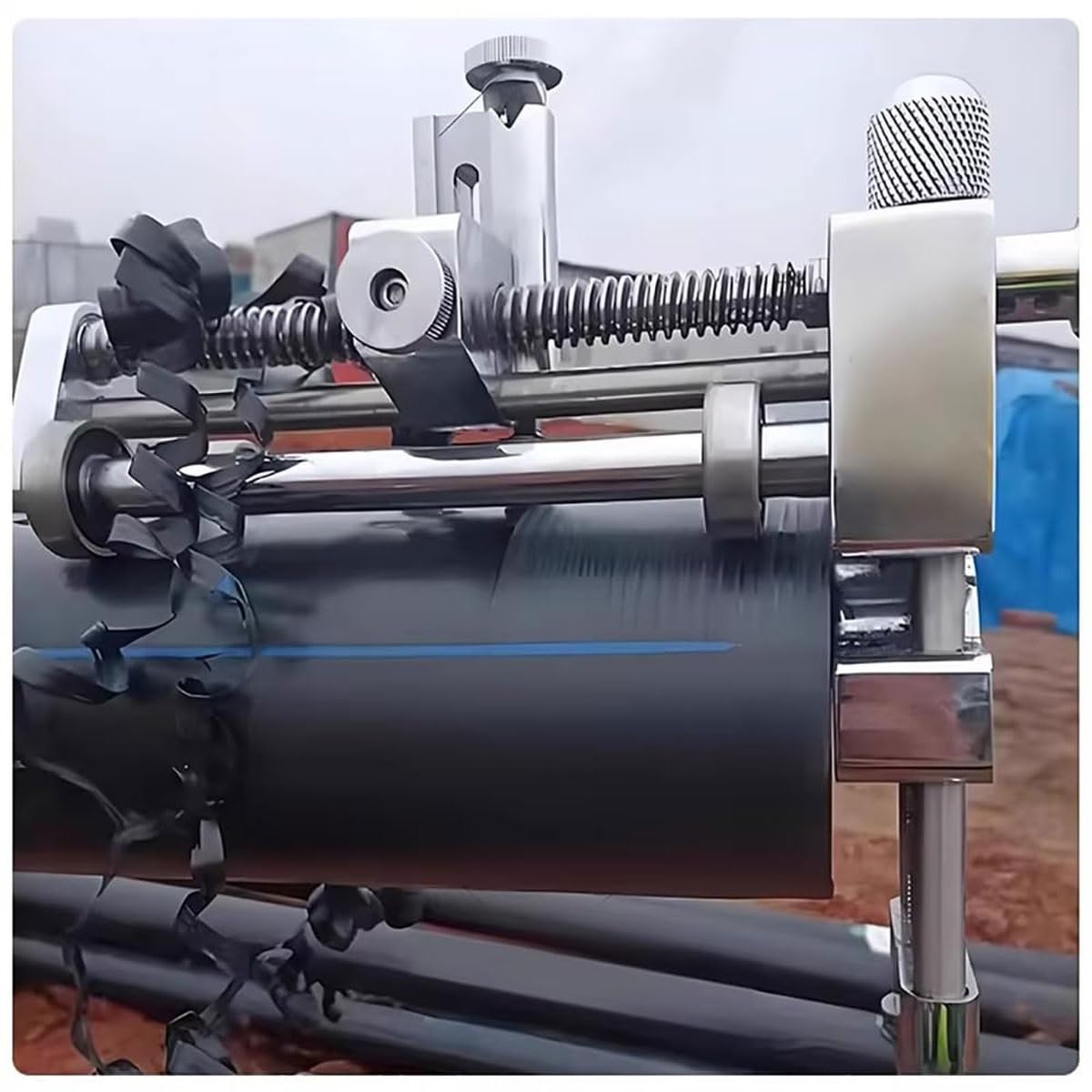 Ręczny obrotowy skrobak do rur, ze stopu aluminium, PE, narzędzie do skrobania rur zewnętrznych, do rur z tworzywa sztucznego