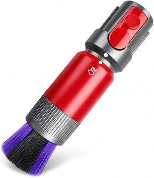 SONGRUI Scratch-Free Dusting Brush Compatible with Dyson V7 V8 V10 V11 V12 | V15 Gen5 Detect & Outsize, Twist-to-Clean Soft Bristles Vacuum Cleaners, Traceless Handy Soft Bristles [NOT for Digital Slim]