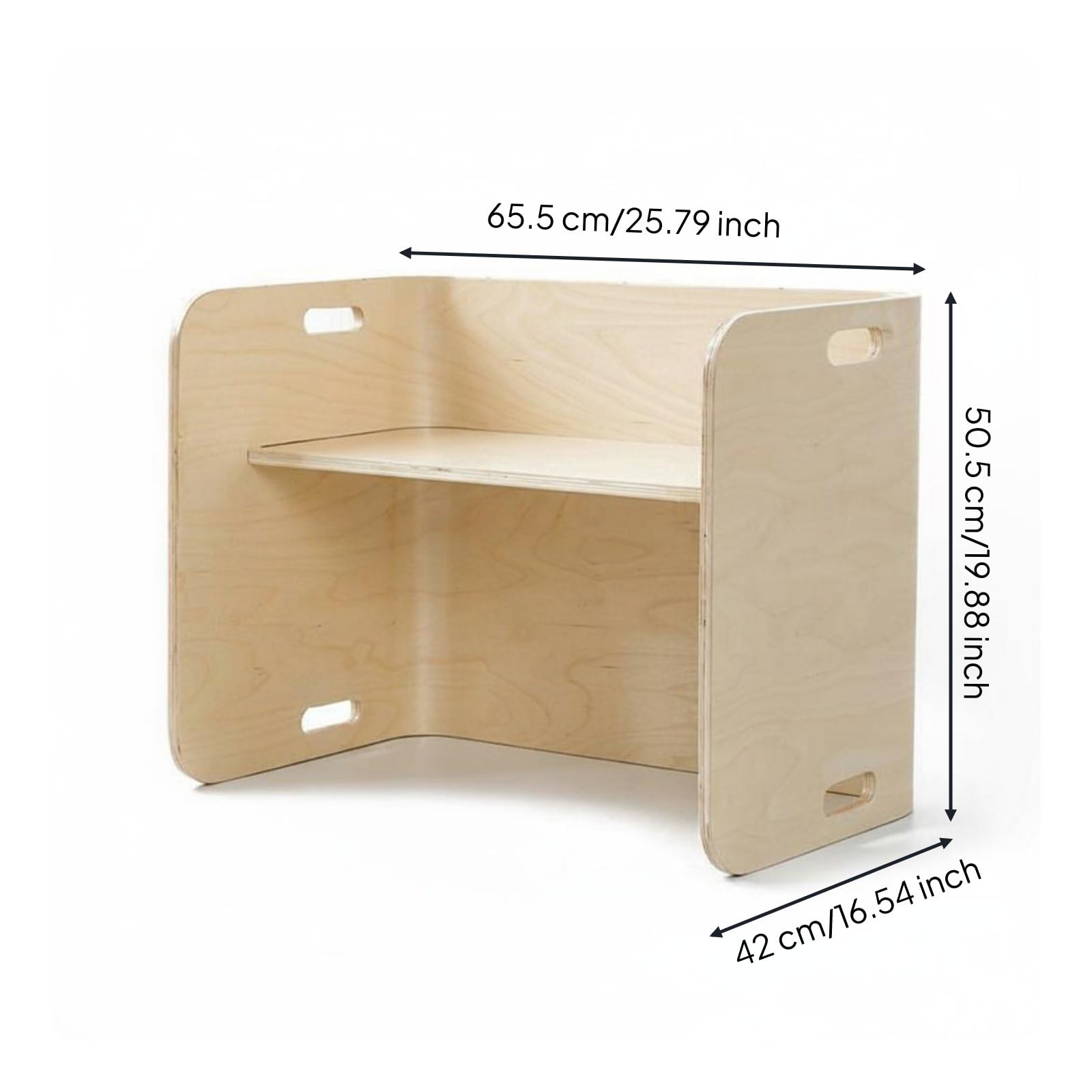 Escritorio Infantil Semicircular Mesa de Estudio Conjunto con Silla Diseño Curvo con Bordes Redondeados y Ranuras de Mano Adecuado para Guardería Aula Sala de Juegos Lectura Dibujo Merienda