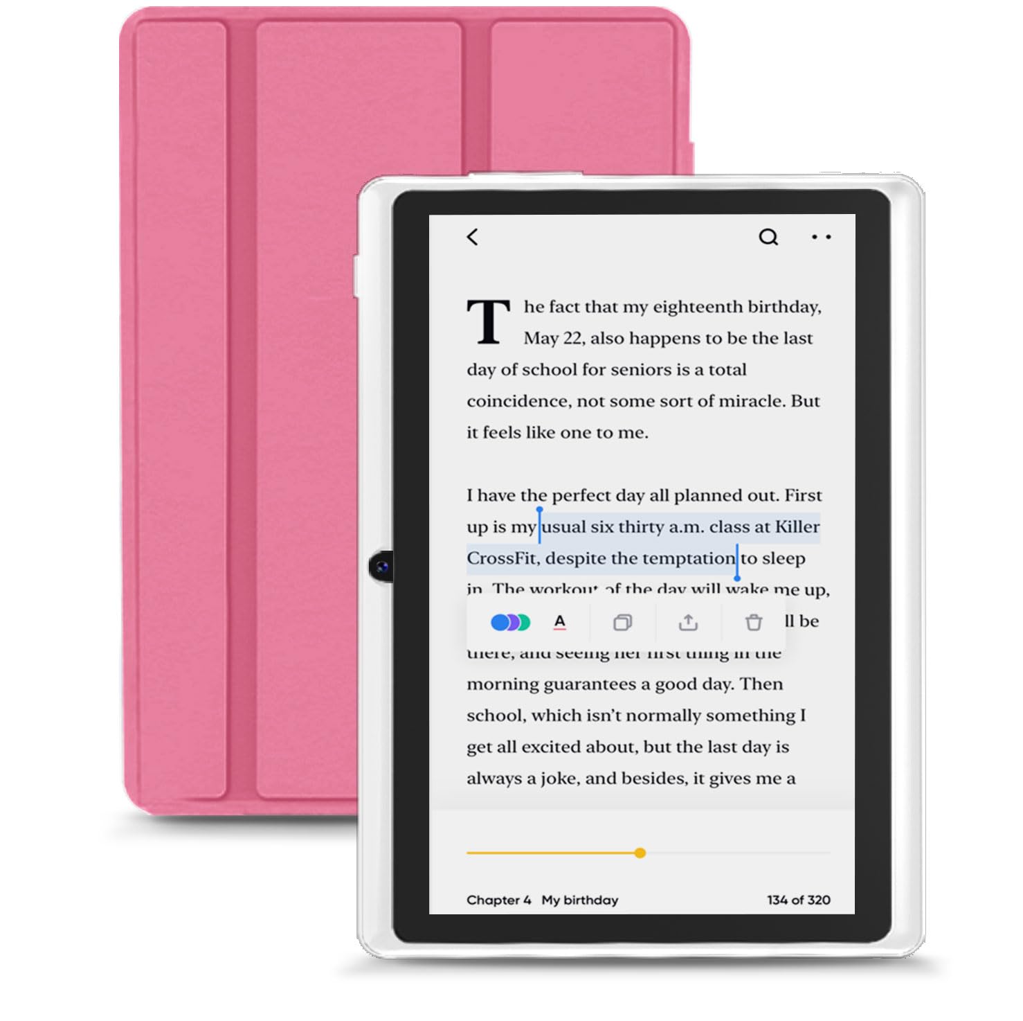 Android 15 Tablet 7 Inch Tablet, E-Reader, 9GB RAM 32GB ROM 1TB Expansion, Quad-core Processor, Dual Camera, 5G/2.4G WiFi, Bluetooth, Parental Control, Drop-Proof Case