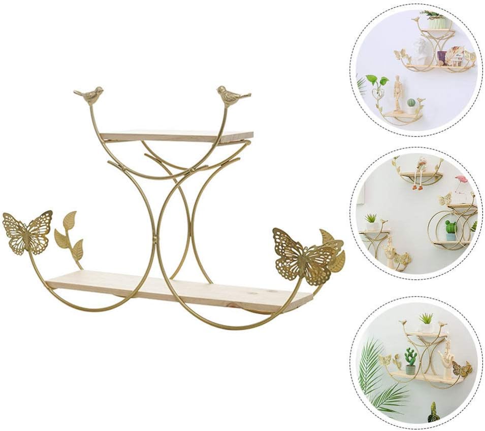 DOITOOL Hanging Shelves Wall Iron Art Rack Space-Saving Storage Rack for Kitchen/Bathroom