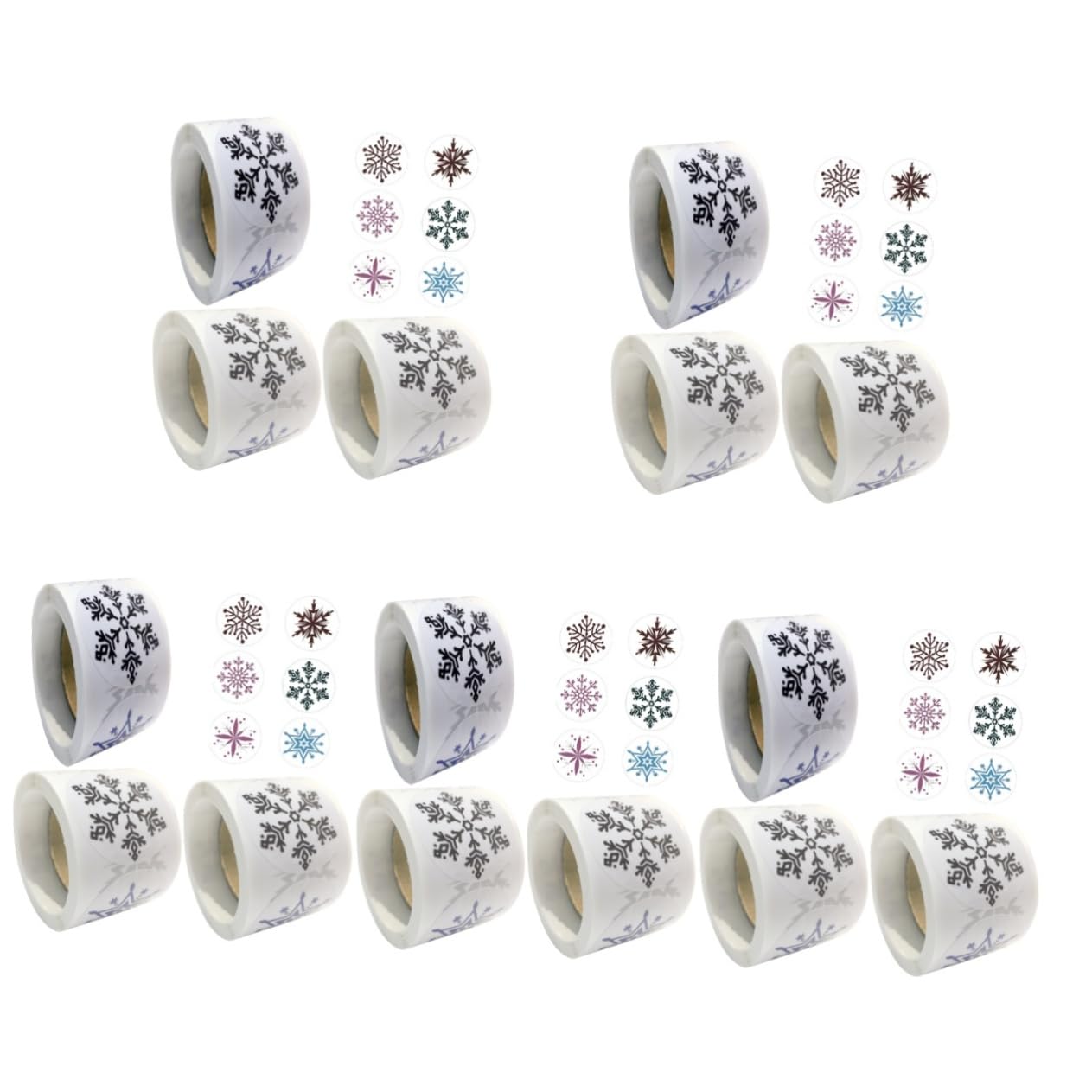 VILLCASE 15rotoli Adesivi Decorativi Natalizi Etichette Per e Piccole Attività Commerciali Per Confezionare e Personalizzare Regali