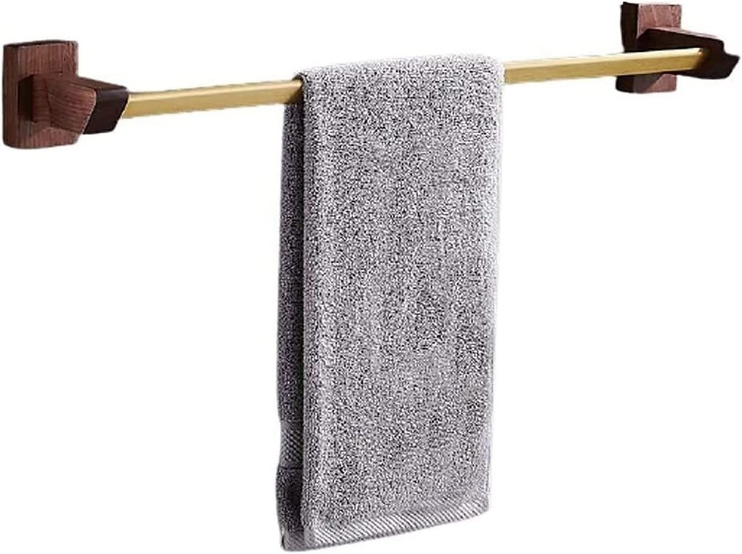 GLETSF Universal Towel Rack Towel Bar Walnut Towel Rack Bathroom Towel Rack Self-Adhesive Wall Mounted Towel Rack Bathroom Balcony Towel Drying Rack Hanging Rack Bathroom Towel-Onecolor-50Cm