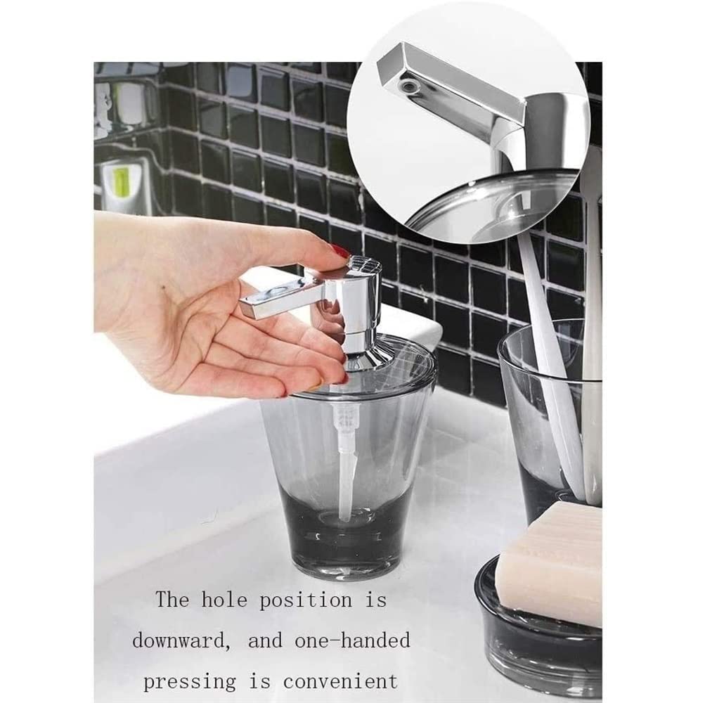 Dispenser per lozione, Dispenser per Sapone Liquido in Acrilico Trasparente con Ampia Apertura per Cucina e Bagno, flacone Doccia (Blu: Formato 200 ml)