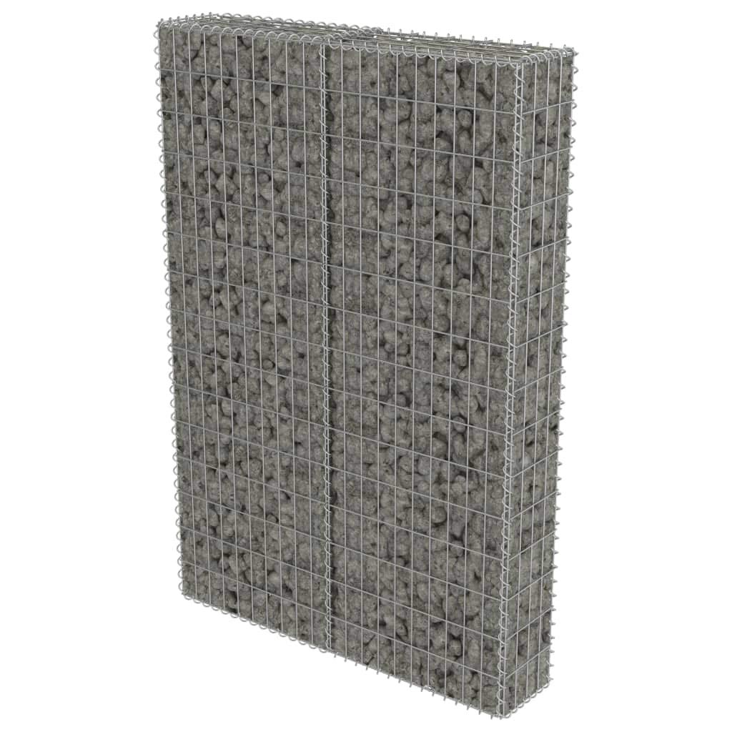 Extaum Gabion Wall Gabion Basket with Covers Galvanized Steel（39.4"x7.87"x59"）