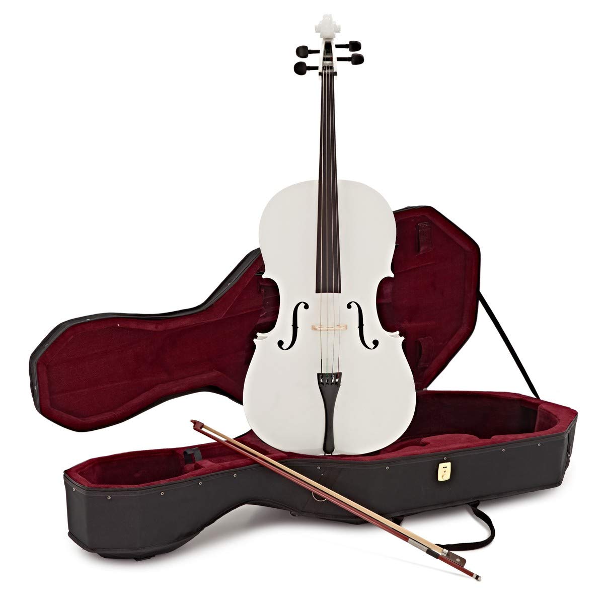 Violoncello da studio Gear4music misura 4/4 con custodia, bianco