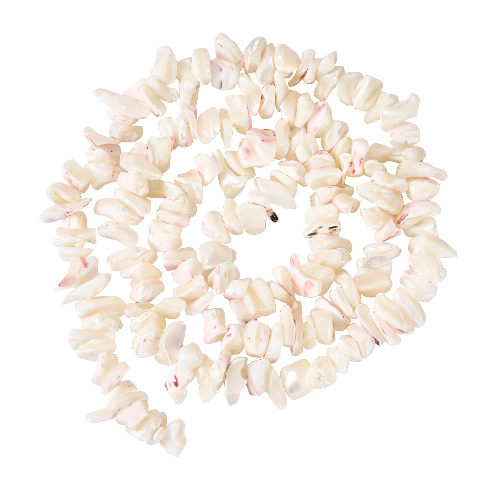 Spritewelry 170pcs/Strand Natural Trochus Shell Beads Irregular Seashell Nugget Beads Chips Loose Spacers for Jewelry Necklace Bracelet Earrings Making