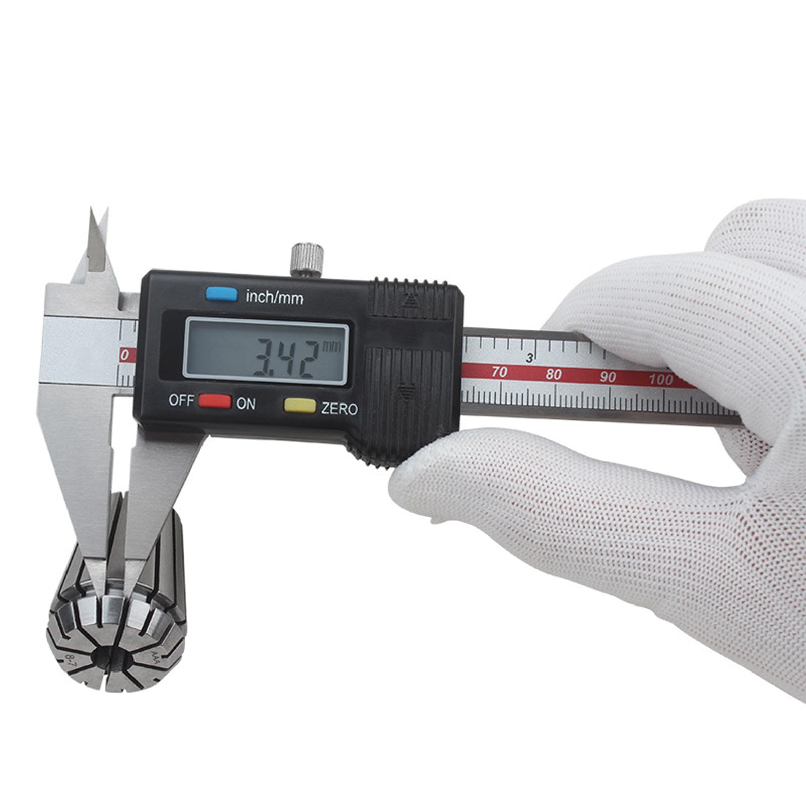 Digital Messschieber 200 mm - mit Spitzem Schnabel, Metrisch/imperial, Aus Rostfreiem Stahl, Gehärtet, LED Display Industrielles Testinstrument Messwerkzeuge