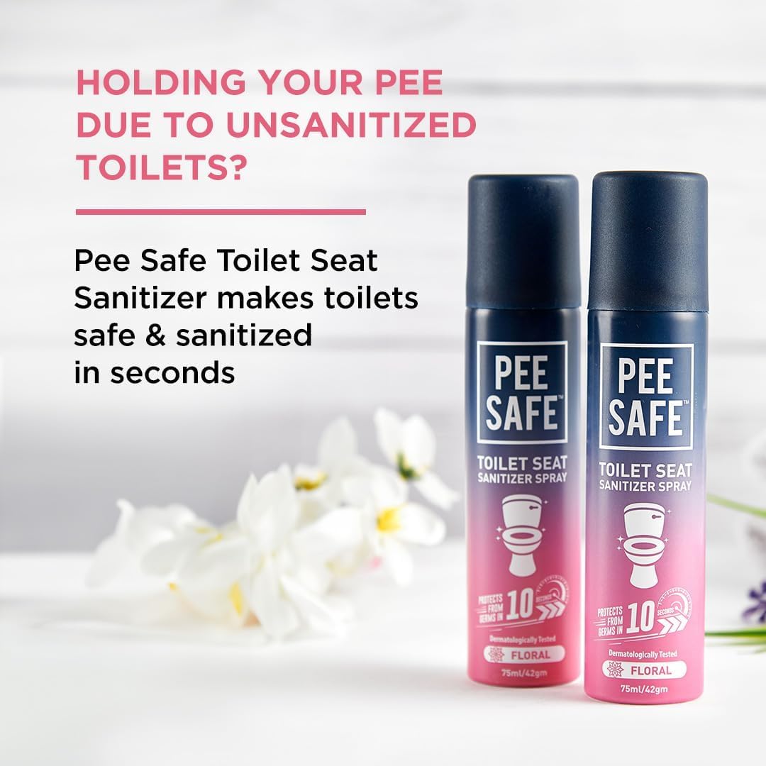 Pee Safe Toilet Seat Sanitizer Spray 75 ml (Mint, Lavender, Citrus, Pack of 3) | Reduces The Risk Of UTI & Other Infections | Protects From 99.9% Germs In 10 Seconds & Travel Friendly | Anti Odour - Image 3 thumbnail