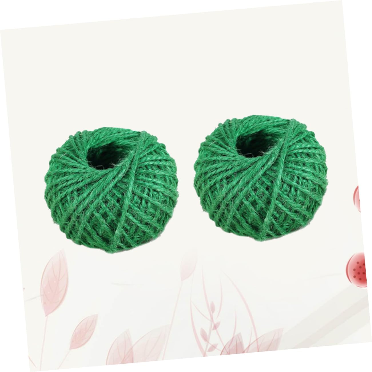 2Pcs Green Jute Twine Thick Natural Twine for Indoor Outdoor Gardening Crafts Floristry Bundling Durable and Flexible Garden String
