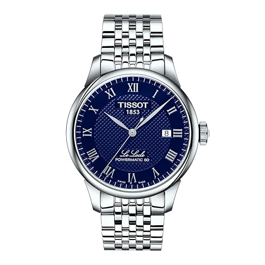 Tissot Relógio masculino Le Locle Powermatic 80 caixa de aço inoxidável 316L suíço automático, cinza, aço inoxidável, 19 (T0064071104300), Cinza, Vestido