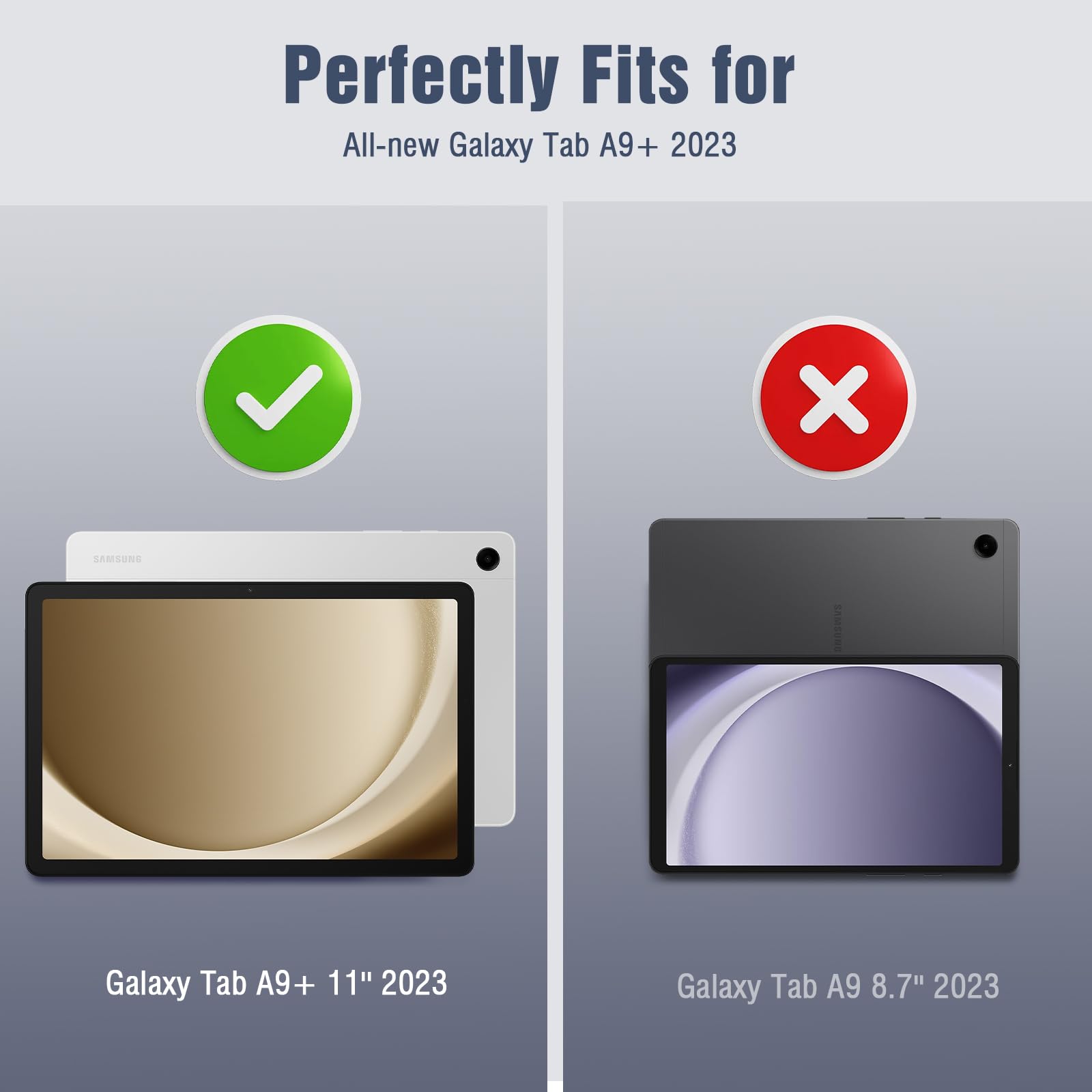 TiMOVO 1 Pack Privacy Screen Protector for Galaxy Tab A9+ 11 2023, Anti-Spy Tempered Glass, 9H Hardness, Bubble Free