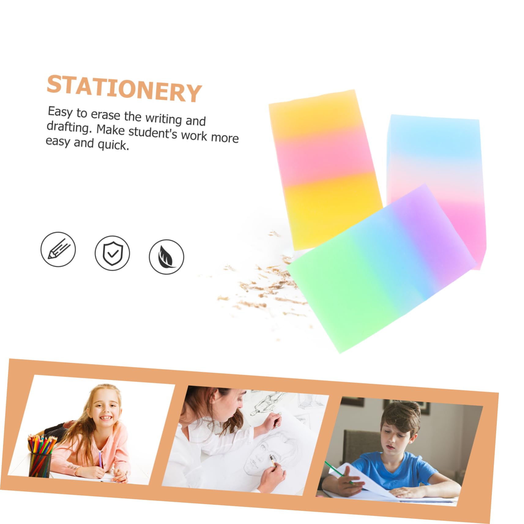 Gomme da Cancellare Jelly Carine 36 Pezzi Tpr, Cubo per Scuola | Gomme da Cancellare Colorate Carine, Adorable Pencil Erasers e Miniature Erasers, Back To School Party