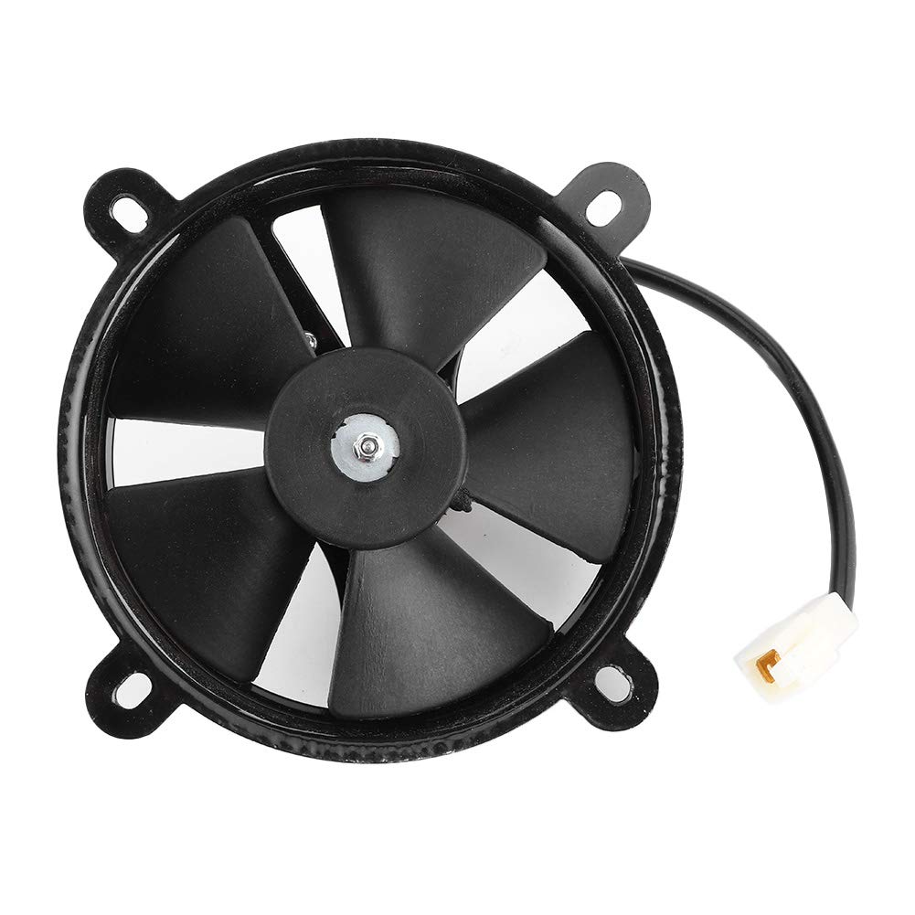 Ventola del Radiatore Elettrica Nera da 6 Pollici, Ventola di Raffreddamento del Radiatore del Motore Durevole in Ferro da 12 V, Resistente agli Urti, Prestazioni Stabili per Dirt Bike