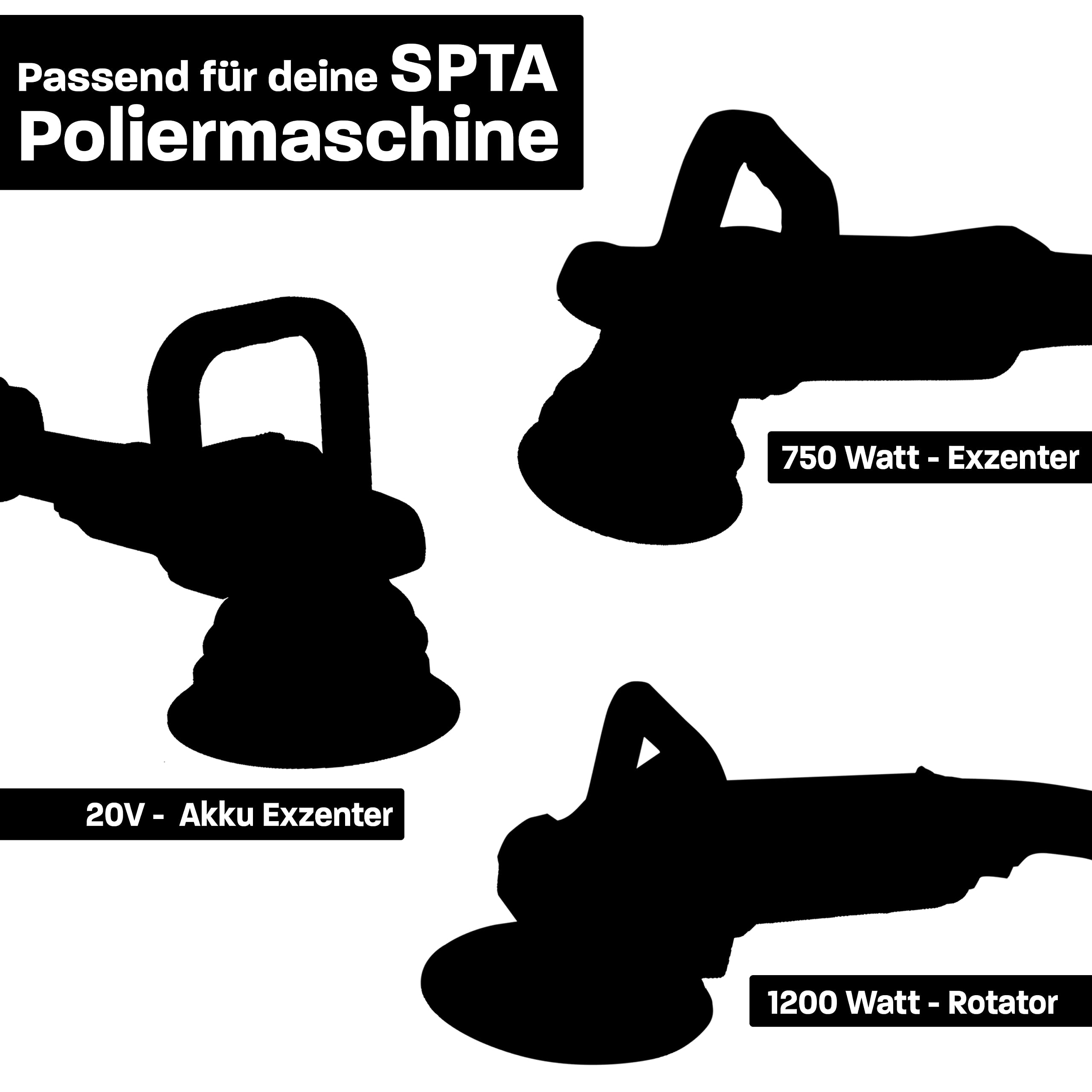 detailmate DELUXE Polier Set - menzerna Polituren passend für SPTA 125mm Exzenter Poliermaschine 15mm 750W DA502 DAPSET-EU, Akku Polierer 20V CODDAP LD502, Rotation Schleifmaschine 1200 Watt SPTA0020