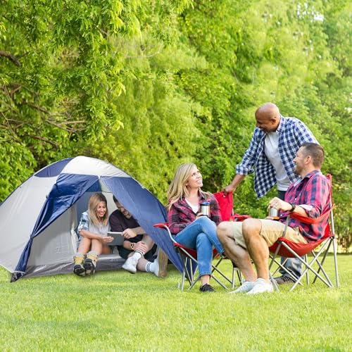 Carpa de camping ASFANES para 4 personas impermeable miniatura 6