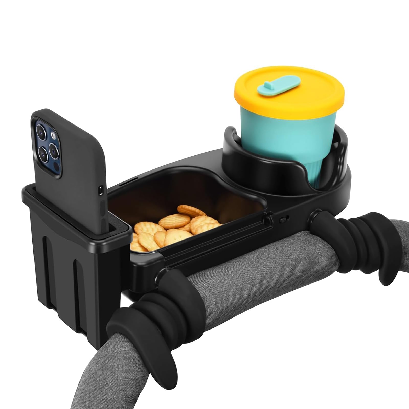 auvstar Universal Bandeja De Bocadillos Cochecito,3en1 Bandeja Universal Para Bebé Con Soporte Móvil,Accesorio Desmontable Para Silla De Paseo,Adecuado Para La Mayoría Los Cochecitos Con Reposabrazos