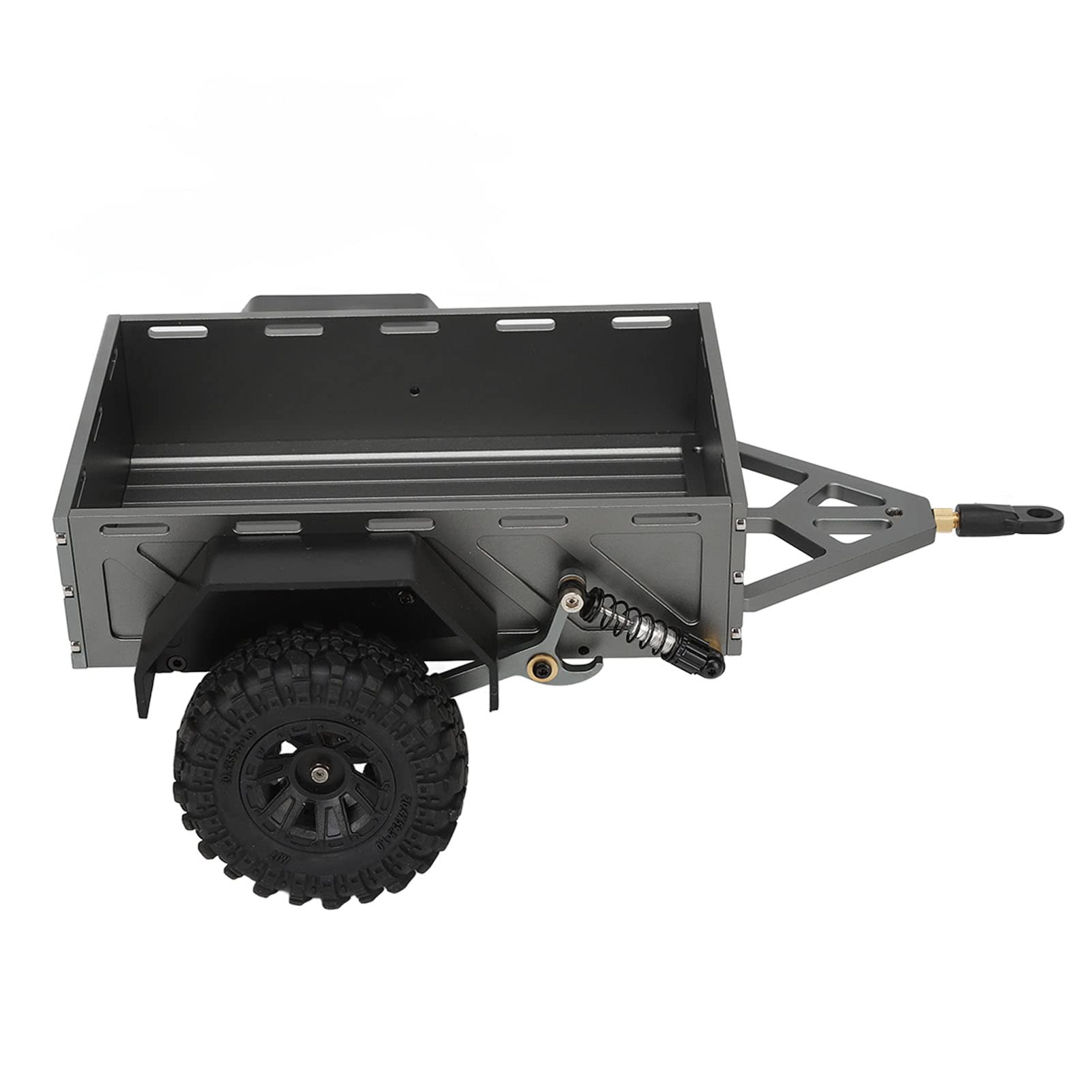 Przyczepa RC Hitch, 1/18 RC Przyczepa Samochodowa Nierdzewna Gumowa Opona do 4M (Kolor Ti)