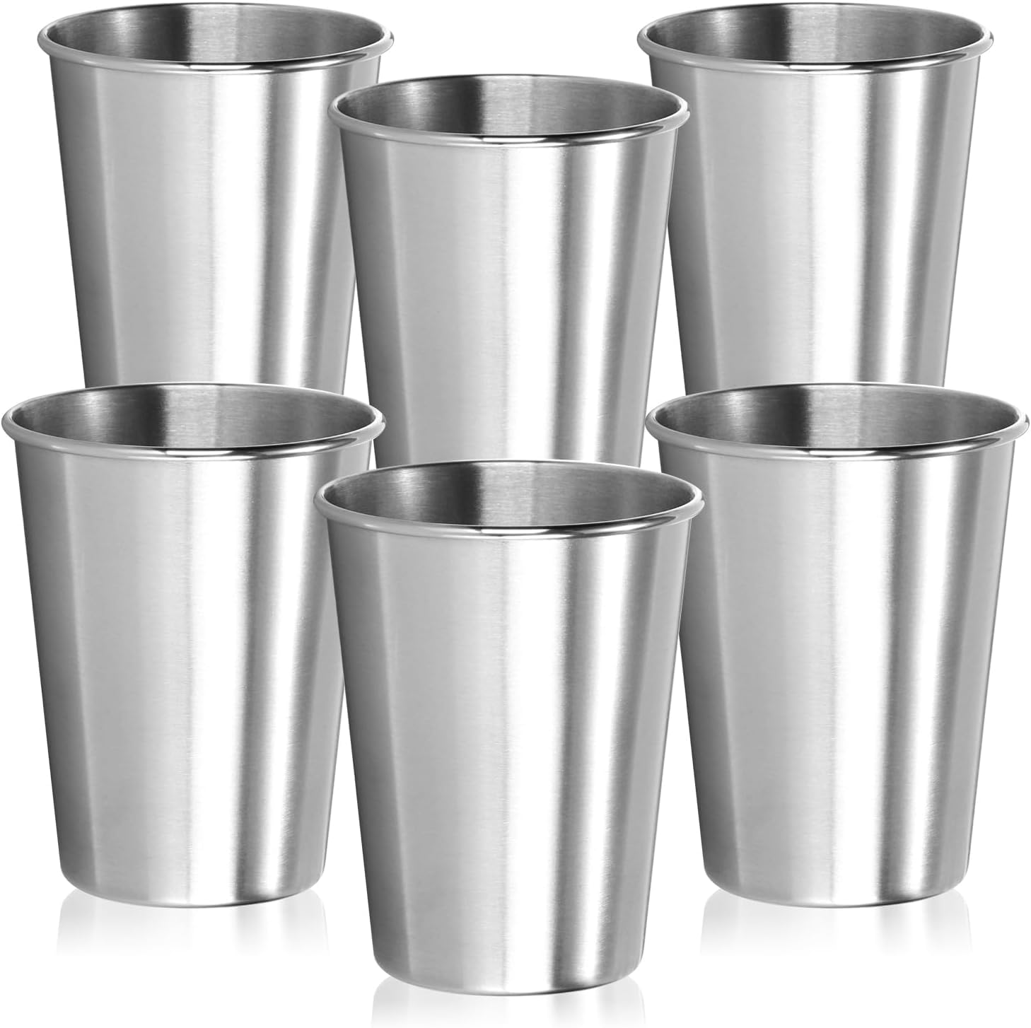 6 kubków ze stali nierdzewnej – stal 304 – lekkie kubki 250 ml do campingu i podrózy – nietlukace i bez BPA (250ml - 6 sztuk)