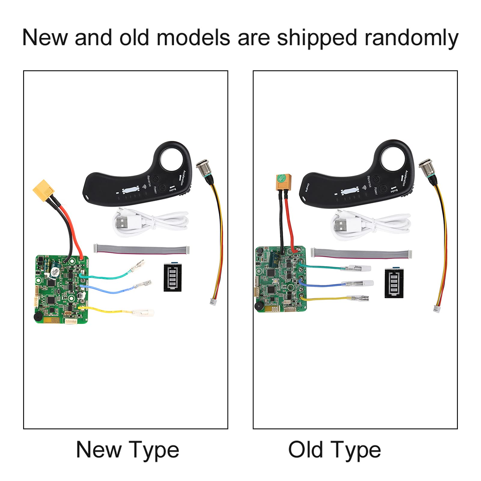 Das 24-V-Zubehörset für elektrische Skateboards enthält eine drahtlose Skateboard-Fernbedienung, EIN Motherboard, EIN Motorkabel, EIN Stromversorgungskabel und EIN USB-Kabel Elektroroller