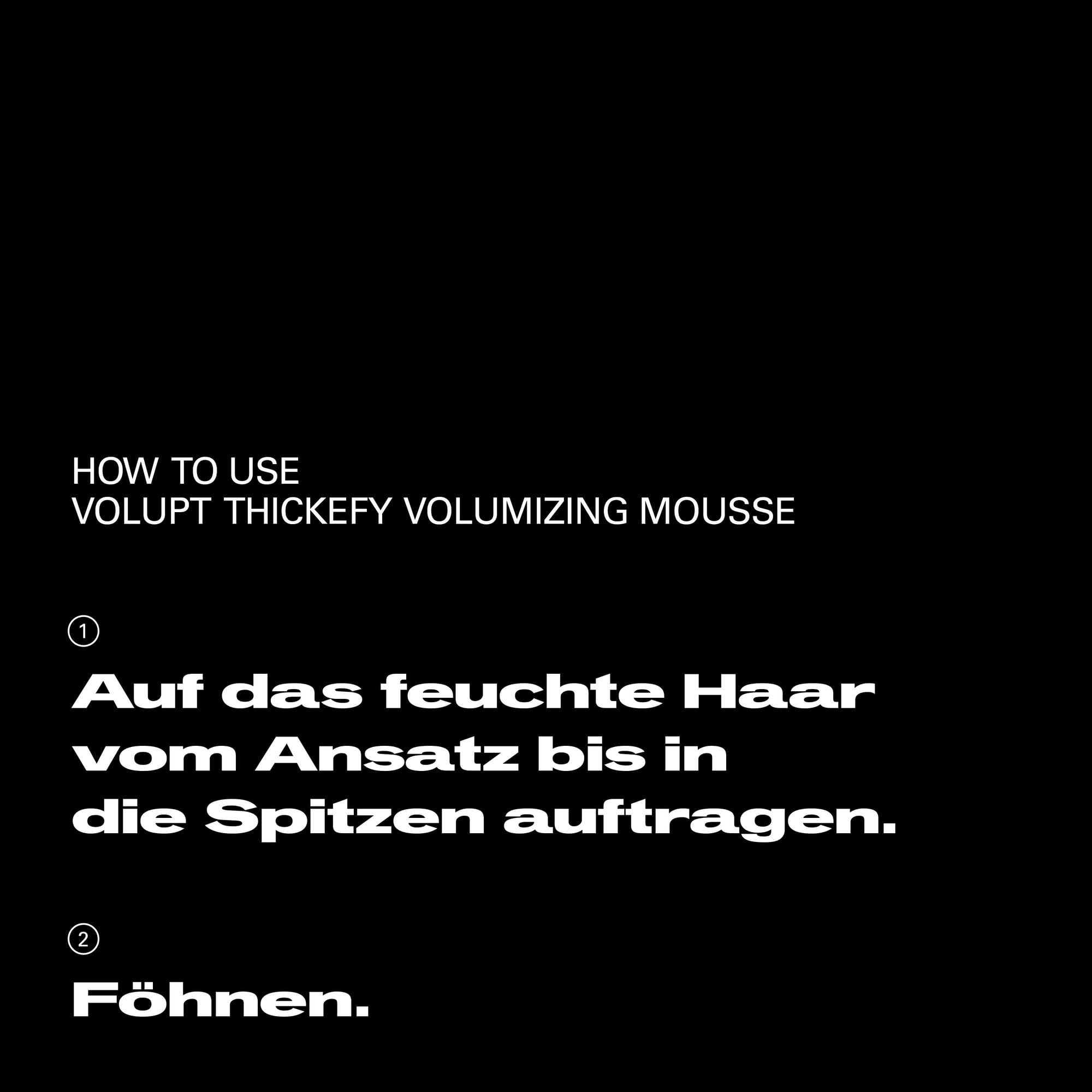 Sebastian Professional Volupt Thickify Volumizing Mousse – Styling-Mousse für feines Haar – verleiht schwereloses Volumen & flexiblen Halt mit innovativer Liquid-to-Foam-Technologie