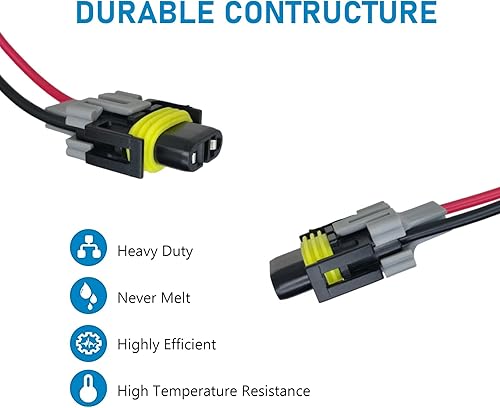 Miniatura 2 de Enchufe de arnés de luz antiniebla, conector de enchufe de cable de luz de automóvil, conector impermeable para automóvil, para conector de luz