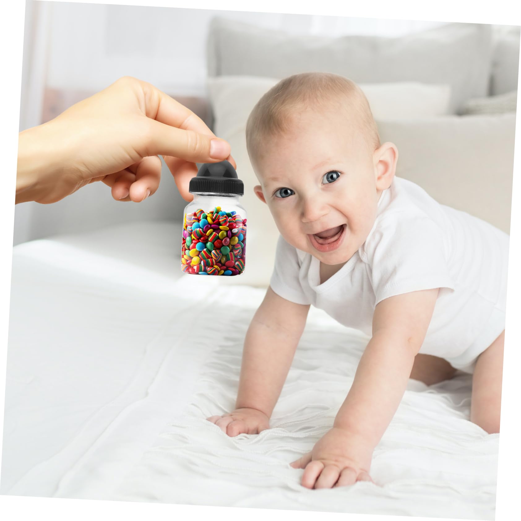 Beaupretty Lot de 12 Boîtes à Bonbons en Plastique Réutilisable de Biberon pour Baby Shower, Décorations D'événements, Boîte Créative et Élégante pour Friandises
