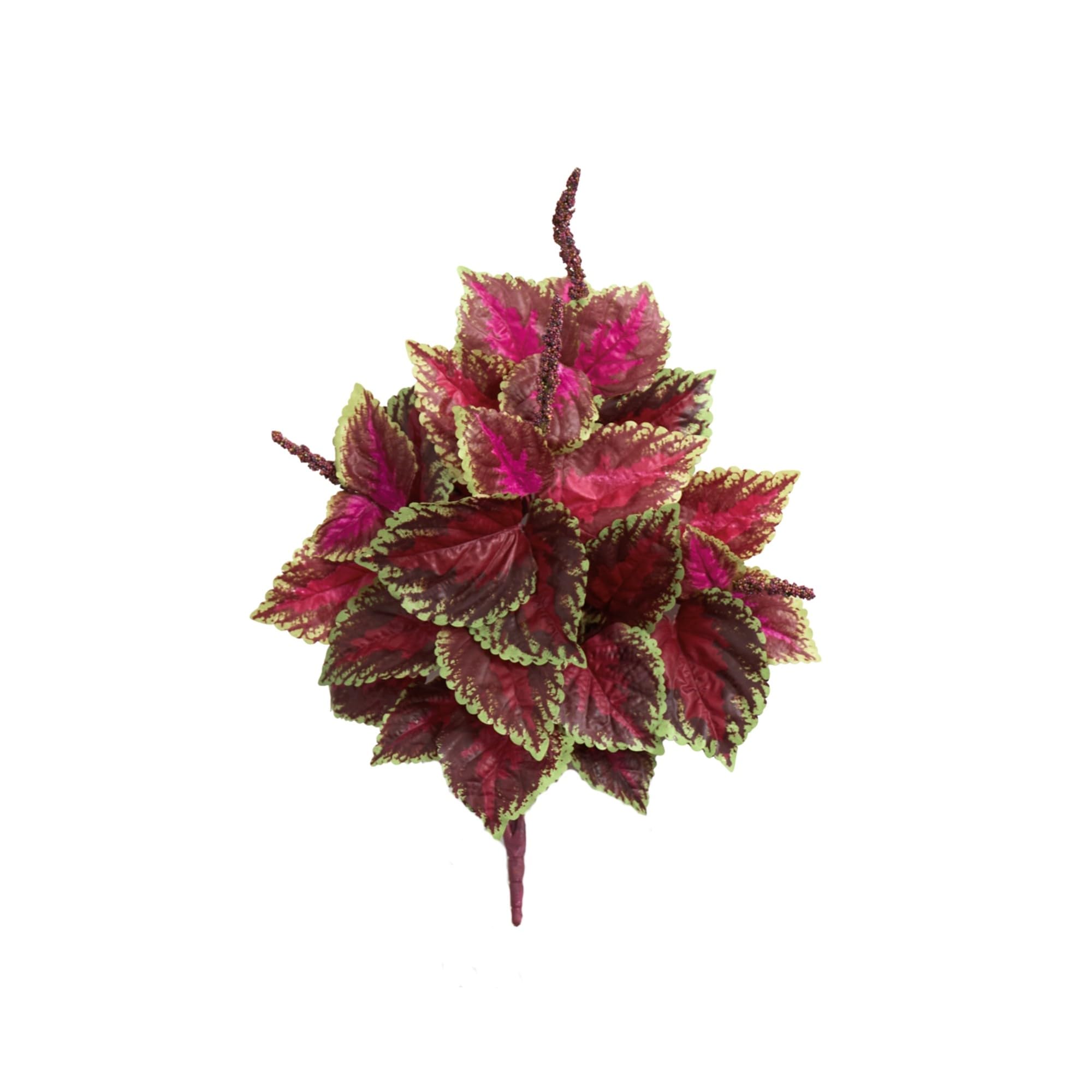 Nearly Natural 23” Coleus Bush Artificial (Set of 6) Silk Plants, Pink