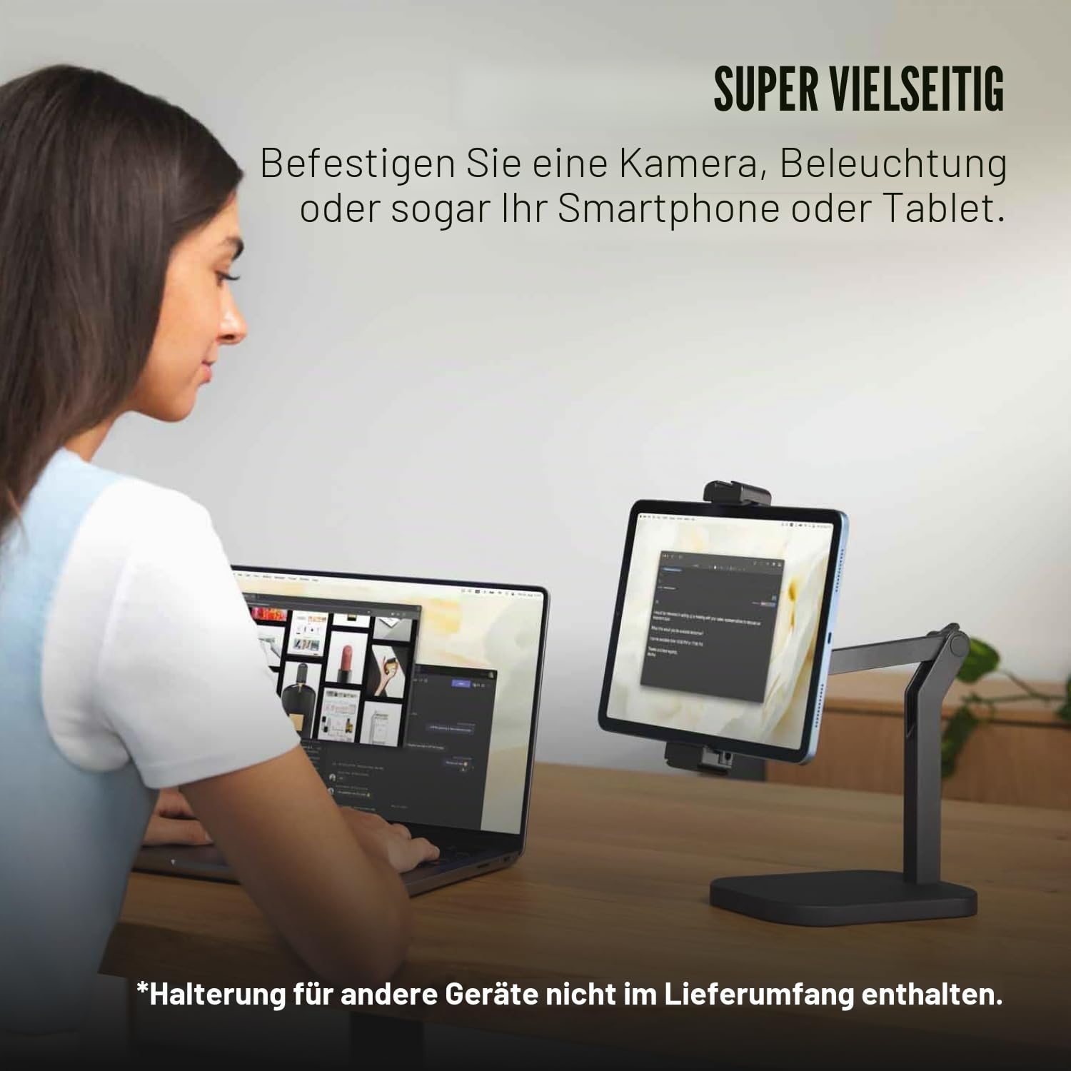 Elgato Wave Desk Stand, verstellbare Mikrofonhalterung | Drei Drehpunkte, trägt bis 1 kg, montiert Kamera, Licht oder Handy, Kabelbinder, Vollmetall