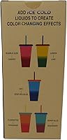 Vista 2 de Buc-ee's Vasos que cambian de color, 5 vasos diferentes con tapas y popotes, capacidad para 25 onzas cada uno